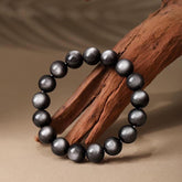 Silver Obsidian Cat Eyes Fengshui Bracelet- Energy&Blessings - Cerapoet